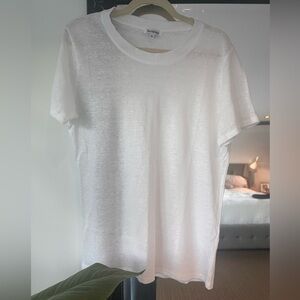 Beautiful white linen t shirt.